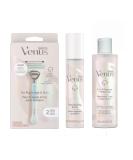 Gillette Venus For Pubic Hair And Skin Womens Shaving Kit, 1 Venus Handle, 2 Razor Blade Refills, 2 in 1 Cleanser And Shave Gel For Women 190mL, Daily Soothing Serum For Intimate Grooming 50mL Intimiate Grooming Kit - Buy Online on GoSupps.com