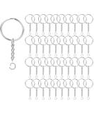 100 Pack 1 Inch Split Round Keychain Rings with Chain - Bulk Key Rings for Jewelry Making and Crafts - Buy Online on GoSupps.com
