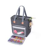 Luxja Small Knitting Tote Bag - Yarn Storage for Projects, Needles, Hooks & Accessories (Gray) - Buy Online on GoSupps.com