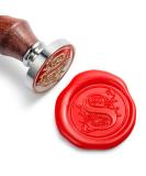Mceal Wax Seal Stamp  Large Seal 1 1/5(30mm) Dia  Silver Brass Head with Wooden Handle  Regal Letter A to Z Series (Letter S) - Buy Online on GoSupps.com