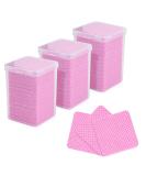 600pcs Lint Free Glue Wipes for Nail and Eyelash Cleaning - Pink - Buy Online on GoSupps.com