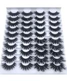 HBZGTLAD 20 pairs 3D Mink Lashes Natural False Eyelashes Dramatic Volume Fake Lashes Makeup Eyelash Extension Silk Eyelashes(F082) - Buy Online on GoSupps.com