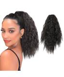 Meiriyfa Short Black Ponytail Extension - Curved Clip-In Heat-Resistant 40cm for Daily Use - Artificial Hair - Buy Online on GoSupps.com