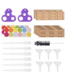 Easytle Essential Oil Tools Essential Oil Opener Essential Oil Key Tool for Essential Oil Accessories Includes 2 Openers, 6 Droppers, 6 Funnels, 72 Labels And Brush Tools Set for Glass Roll On Bottles - Buy Online on GoSupps.com
