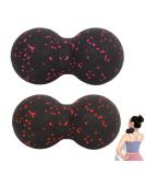 2-Pack Peanut Massage Balls for Muscle Relief & Fascia Stretching - Red Black Pink White Blue - Buy Online on GoSupps.com