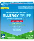 Rite Aid 24 Hour Loratadine 10mg Allergy Relief Tablets - 120 Count | Non-Drowsy Allergy Medicine - Buy Online on GoSupps.com