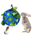 Hanging Hay Feeder Ball for Rabbits & Guinea Pigs - Pet Food Dispenser & Toy - Blue - Buy Online on GoSupps.com