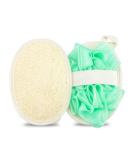 Travel Natural Body Loofah Sponge - Eco-Friendly Mini Exfoliating Scrub for Soft Sensitive Skin - Double-Sided 2 Pack - Buy Online on GoSupps.com