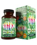 Vegan Omega 3 Algae Oil with DHA EPA - The Ultimate Fish-Less Oil Blend - Buy Online on GoSupps.com