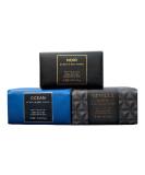 Bath & Body Works Men's Collection Shea Butter Bar Soap Set of 3 - Noir Ocean Vanilla Noir - Ideal Gift Set - Buy Online on GoSupps.com