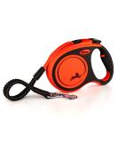 Flexi Xtreme Tape Orange & Black Large 5m Retractable Dog Leash/Lead for dogs up to 65kgs/143lbs Orange & Black Extra Large (5m) - Buy Online on GoSupps.com