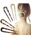 FRDTLUTHW 4.3 Inch U Shaped Hair Fork Set - Tortoiseshell French Hair Pins for Women & Girls (4 Pack) - Buy Online on GoSupps.com