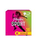 Playtex Sport Tampons - Regular Absorbency, Fragrance-Free - 36ct - Buy Online on GoSupps.com