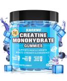 Creatine Monohydrate Gummies 5000mg - Sugar Free Vegan 120 Chewable Gummies for Muscle Support & Energy Boost - Blueberry Flavor - Buy Online on GoSupps.com