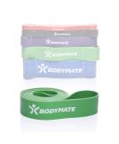 Bodymate Fitness Band 208 cm | Natural Latex Resistance Band for Strength Endurance & Flexibility | Strong Green (23-54kg) - Ideal for Beginners & Pros - Buy Online on GoSupps.com