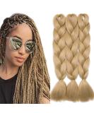 Tess Braids Extensions - 60 cm Jumbo Kanecalon Kunsthaar Hair Braids (Medium Blonde #24) for Box Braids - 100g/Bundle (1 Piece) - Buy Online on GoSupps.com