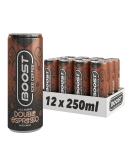 Boost Iced Coffee Double Espresso 12 x 250ml - Smooth and Mellow Cold Brew with Milk | 100% Arabica and Robusta Beans | Ready-to-Drink Caffeine Boost - Buy Online on GoSupps.com