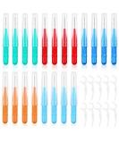 Interdental Soft Dental Brushes 40 Count Pack for Cleaning Gaps Between Teeth (0.8mm with Floss Picks) - Buy Online on GoSupps.com
