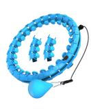 Dumoyi Smart Weighted Fit Hoop for Adults Weight Loss | 24 Detachable Knots | 2 in 1 Ab Fitness Massage | Blue | Great for Beginners - Buy Online on GoSupps.com