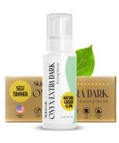 Skinerals Self Tanner Mousse - Onyx Extra Dark | Organic No-Streak Sunless Tanner - Long Lasting 8oz Tanning Foam for Face & Body - Buy Online on GoSupps.com