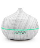 400ml Aroma Diffuser for Essential Oils | Ultrasonic Humidifier with 7 Color LED - Wood Grain White - Buy Online on GoSupps.com