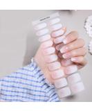 DMQ Semi Cured Gel Nails Strips 20 Stickers Nail Wraps Soft Self-Adhesive Gel Nail Stickers Pink White Gel Nail Strips for French Nails Manicure Nail Wraps - UV/LED Lamp Required Pink White Diamond - Buy Online on GoSupps.com