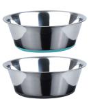 Peggy11 6-Cup Stainless Steel Anti-Slip Dog Bowls - Set of 2 - Buy Online on GoSupps.com