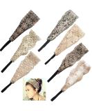 Gnognauq 7 PCS Lace Headbands - Elegant Lace Turban Headbands for Women and Girls | Soft Wide Hair Band Accessory Set for Fashionistas - Buy Online on GoSupps.com