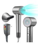 200M Negative Ionic Hair Dryer - 1500W Fast Drying Blow Dryer with 110 000 RPM Motor 3 Heat Settings & Magnetic Nozzle for Home & Travel - Buy Online on GoSupps.com