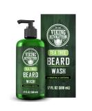 Viking Revolution Tea Tree Beard Wash - 17oz Argan Oil & Ginseng Beard Shampoo for Men - Soften & Strengthen Beard Reduce Dandruff & Itch - Buy Online on GoSupps.com