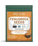 SPICE TRAIN Fenugreek Seeds (200g/7oz) Non-GMO Whole Fenugreek Seed/Methi Seeds for Cooking | Resealable Ziplock Pouch - Buy Online on GoSupps.com