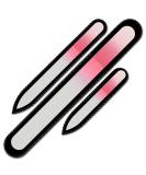 Double Sided Finger Nail Files - Mont Bleu Premium Set of 3 Glass Nail Files in Pouch - Genuine Czech Tempered Glass - Handmade gifts for mum - Washable Nail Files - Rescue Your Nails White Carnation - Buy Online on GoSupps.com