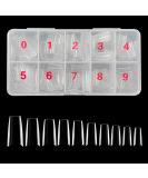 Newan 500 Pieces Nail Tips - Acrylic French Nail Tips Set with 10 Sizes Transparent Cover - Perfect for DIY Manicure Nail Studios & Dancers - Buy Online on GoSupps.com