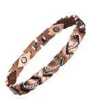 MagEnergy Pure Copper Magnetic Bracelet | 3500 Gauss Magnets | Adjustable Wristband for Women | Copper Crystal Jewelry Gift - Buy Online on GoSupps.com