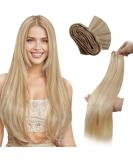 Buy Laavoo 55cm Real Hair Extensions | Blond Highlight Weft #P12/24 | 100g Premium Quality - Buy Online on GoSupps.com
