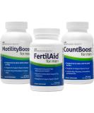 Fairhaven Health FertilAid for Men, MotilityBoost, and Countboost Combo | Fertility Supplements for Men | Male Fertility Supplement with Conception Vitamin and Fertility Support Prenatal Formula - Buy Online on GoSupps.com