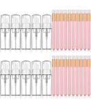 30-Piece Travel Soap Bottle & Lash Shampoo Brush Set | Eyelash Extension Cleansing & Blackhead Remover Tool | Foaming Pump Dispenser Bottle 50ML (White/Pink) - Buy Online on GoSupps.com