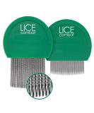 NatulabUSA Lice Comb | Professional Metal 2 Pack Kit for Long & Short Hair | Efficient Lice and Nit Removal - Buy Online on GoSupps.com