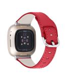 Joyozy Genuine Leather Band for Fitbit Sense/Versa 3 - Red | Professional Classic Strap Replacement for Men and Women - Buy Online on GoSupps.com