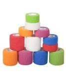 12 Roles Self-Adhesive Bandage - 5cm & 2.5cm First Aid Fixing Tape for Sports Injuries - 6 Colors Available - Buy Online on GoSupps.com