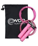 WOD Nation Attack Speed Jump Rope - Adjustable Double Under Jumping Ropes with Two Cable System - Perfect for Crossfit - Pink - Buy Online on GoSupps.com