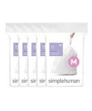 simplehuman Code M Custom Fit Drawstring Trash Bags in Dispenser Packs, 100 Count, 45 Liter / 11.9 Gallon, White - Buy Online on GoSupps.com