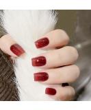 20 Stickers Semi Cured Gel Nail Polish Strips Gel Nail Stickers Nail Wraps Soft Self-Adhesive Gel Nail Stickers Red Glitter Firework Gel Nail Strips - UV/LED Lamp Required Burgundy Firework - Buy Online on GoSupps.com