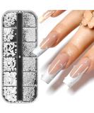 Suralin Nail Charms - White Pearl & Brown Beads for DIY Nail Art | 12 Tablets - Perfect for Stunning Nail Decorations - Buy Online on GoSupps.com
