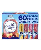Crystal Light Sugar-Free Drink Mix Variety Pack - Lemonade Fruit Punch Raspberry Lemonade & Wild Strawberry - 60 Singles for On-The-Go Refreshment - Buy Online on GoSupps.com