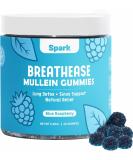 Sinus & Lung Support Gummies - Mullein Leaf & Boswellia - Lung Detox & Allergy Relief - Blue Raspberry Flavor - 60 Count - Buy Online on GoSupps.com