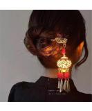 Lantern Light Tassel Hairpins Hair Stick Chinese Coiled Hair Antique Hair Pin Hair Accessories for Women Red Bead - Buy Online on GoSupps.com