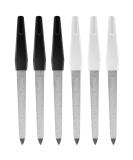 Lusofie 6Pcs Professional Diamond Nail File Double Sided Nail Files Metal Nail File with Non-Slip Handle Manicure Tool Accessories for Home Salon - Buy Online on GoSupps.com