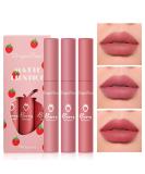 IONSGAKO 3PCS Matte Nude Lipstick Set C - Long Lasting Waterproof Lip Gloss for Women | Non-Drying, Non-Fading Formula - Buy Online on GoSupps.com