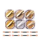 Chrome Nail Powder 6 Boxes - Aurora Magic Mirror Effect Holographic Glitter Sequins for DIY Nail Art - Gold - Buy Online on GoSupps.com